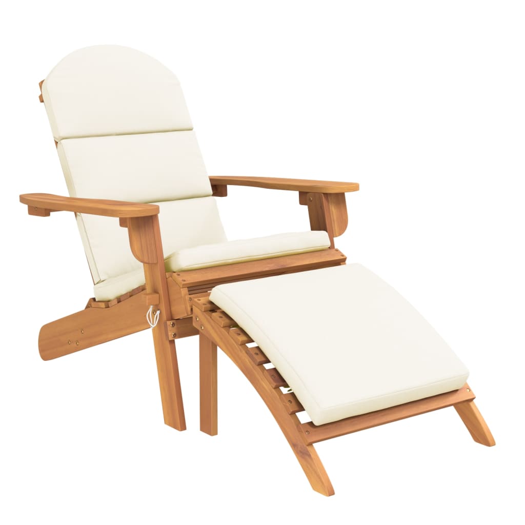 Ensemble de salon de jardin Adirondack 3 pcs bois acacia solide
