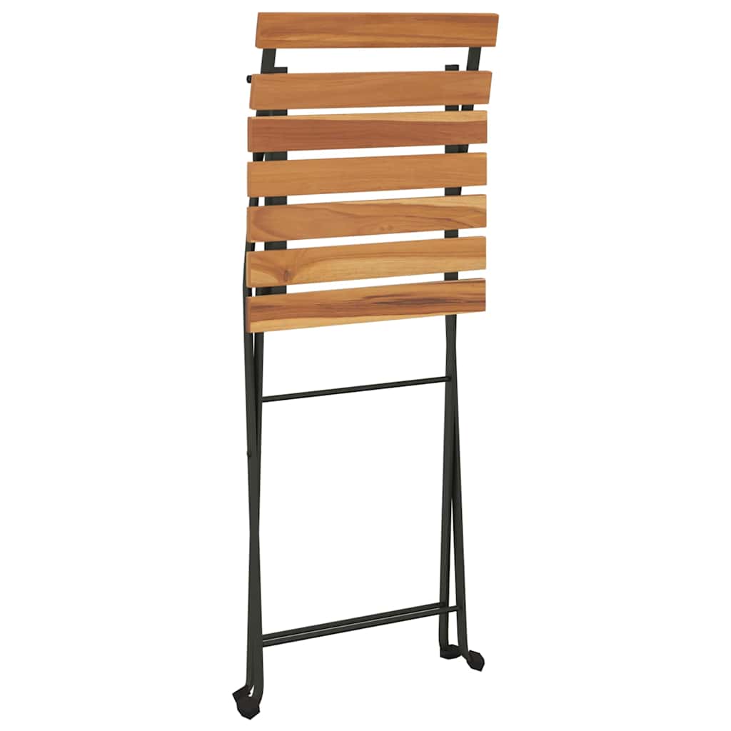 Ensemble de bistro pliable 7 pcs bois d'acacia solide et acier