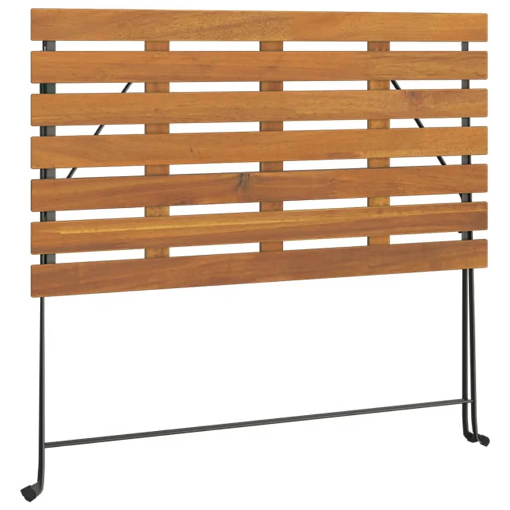 Ensemble de bistro pliable 7 pcs bois d'acacia solide et acier