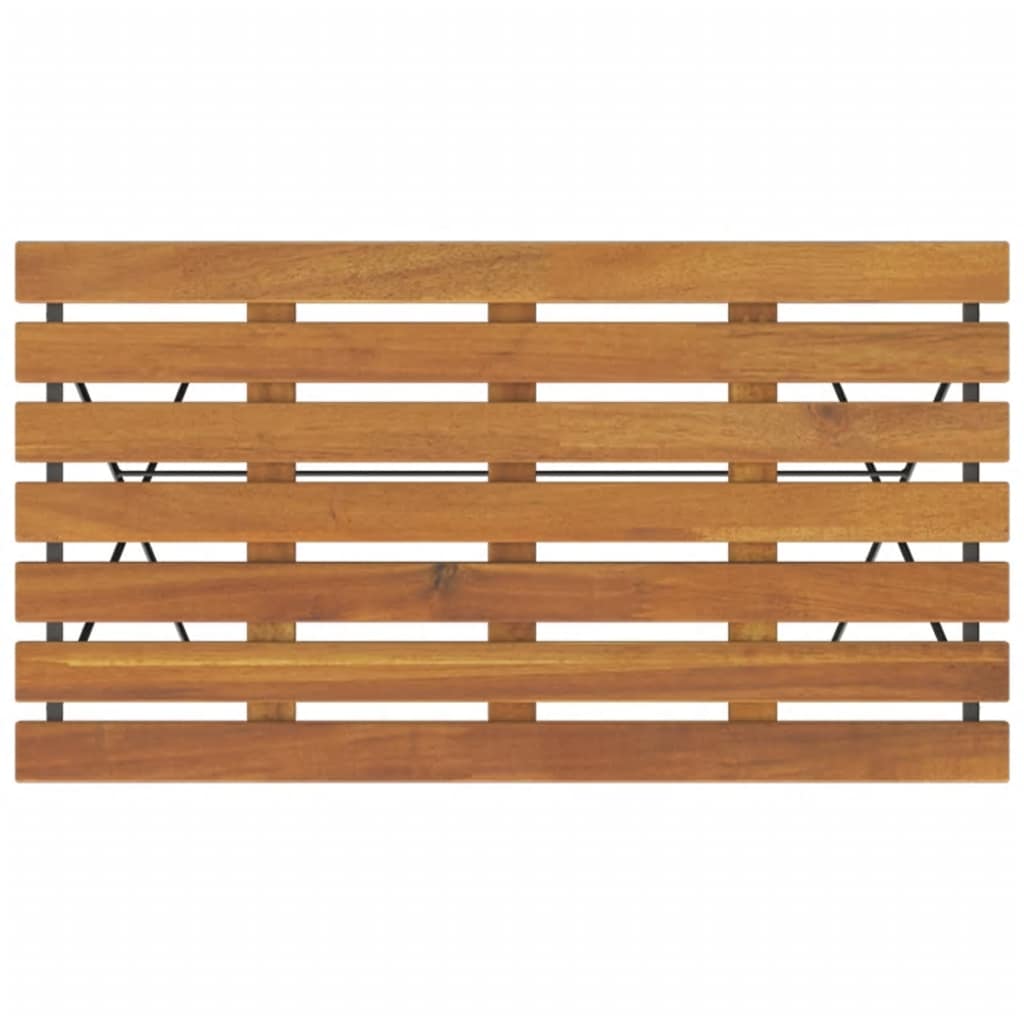 Ensemble de bistro pliable 7 pcs bois d'acacia solide et acier