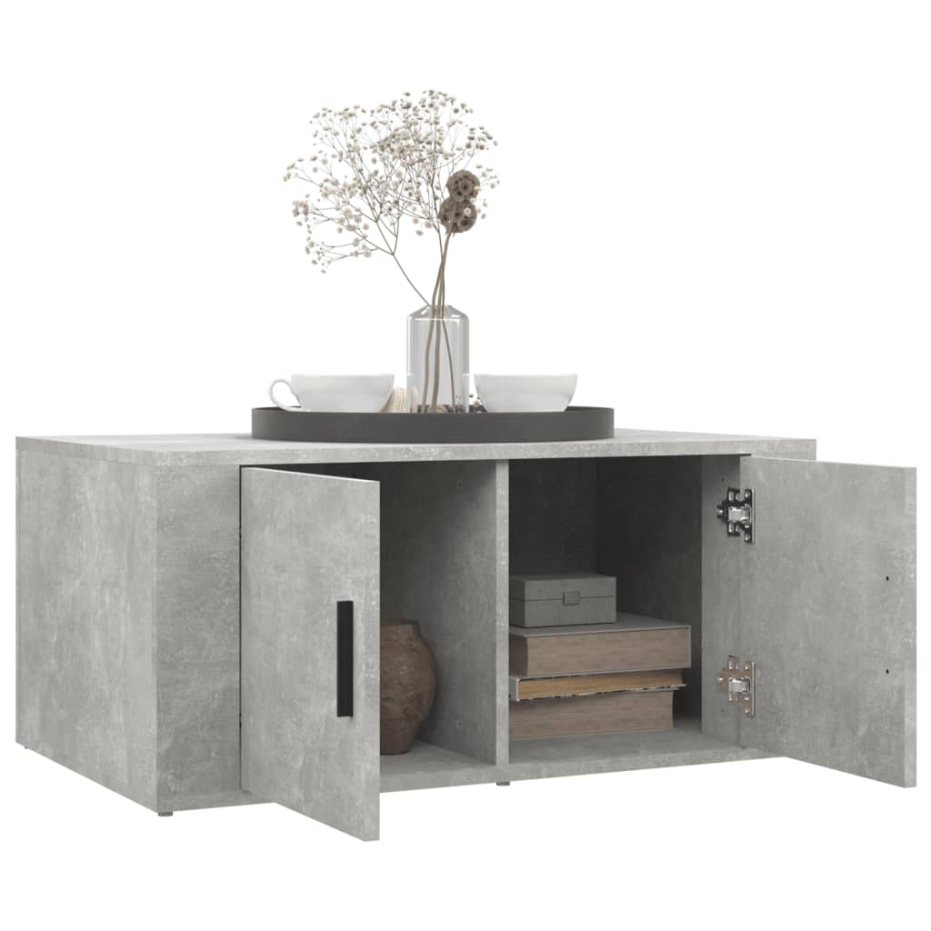 Table basse Gris béton 80x50x36 cm Bois d'ingénierie - XIOS