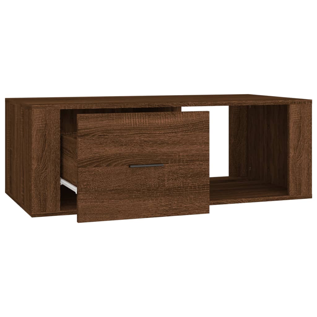 Table basse Chêne marron 100x50,5x35 cm Bois d'ingénierie - XIOS