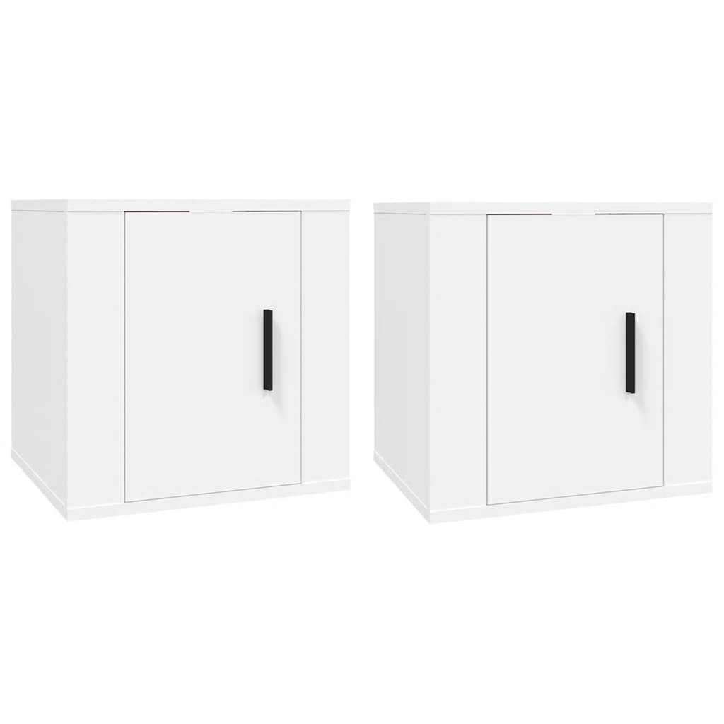 Meubles TV muraux 2 pcs Blanc 40x34,5x40 cm - XIOS