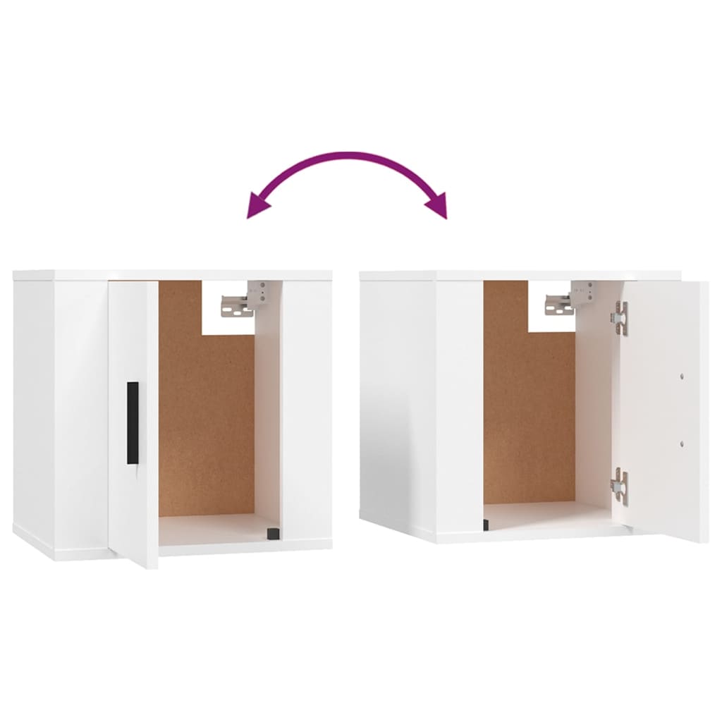 Meubles TV muraux 2 pcs Blanc 40x34,5x40 cm - XIOS