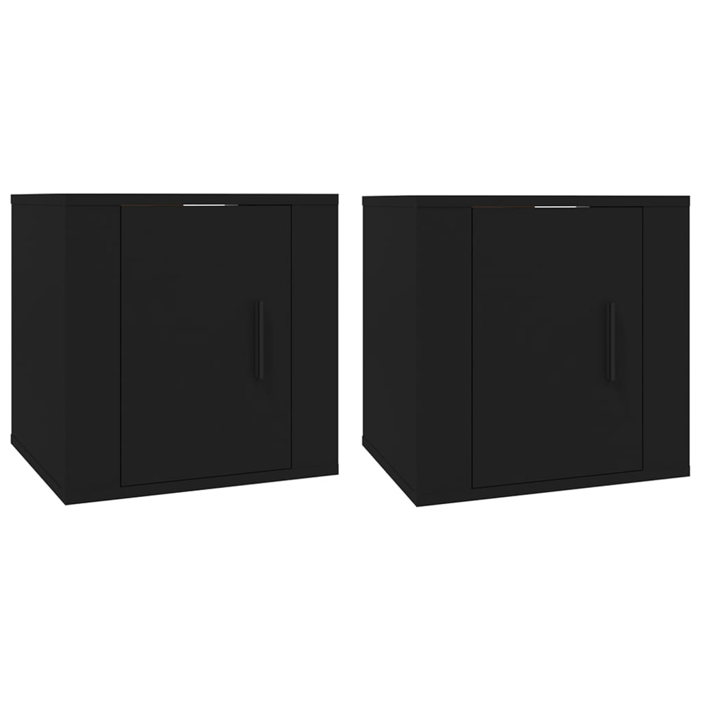 Meubles TV muraux 2 pcs Noir 40x34,5x40 cm - XIOS