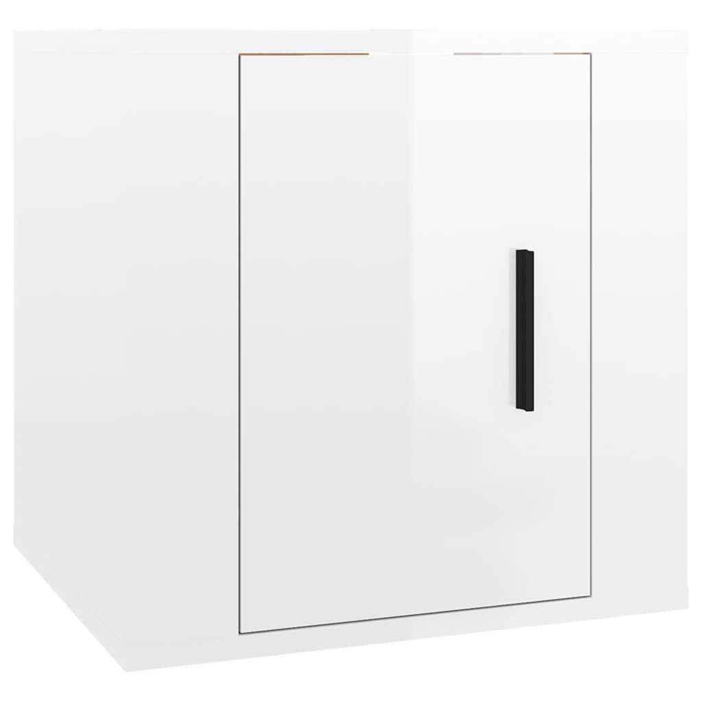 Meubles TV muraux 2 pcs Blanc brillant 40x34,5x40 cm - XIOS