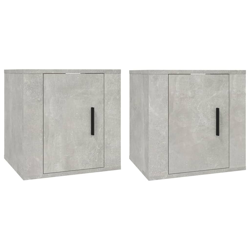 Meubles TV muraux 2 pcs Gris béton 40x34,5x40 cm - XIOS
