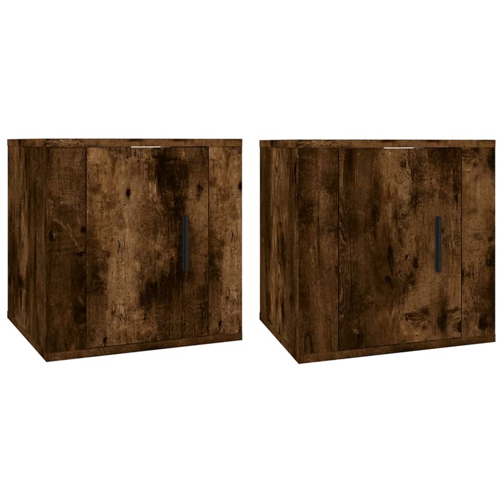 Meubles TV muraux 2 pcs Chêne fumé 40x34,5x40 cm - XIOS