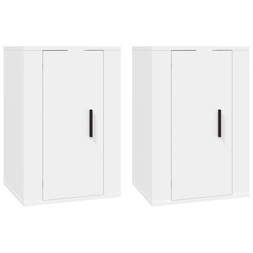 Meubles TV muraux 2 pcs Blanc 40x34,5x60 cm - XIOS