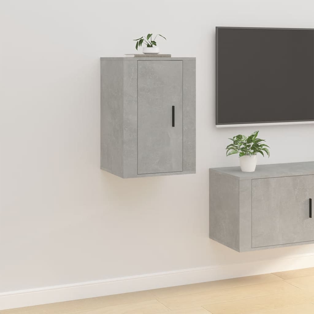 Meubles TV muraux 2 pcs Gris béton 40x34,5x60 cm - XIOS