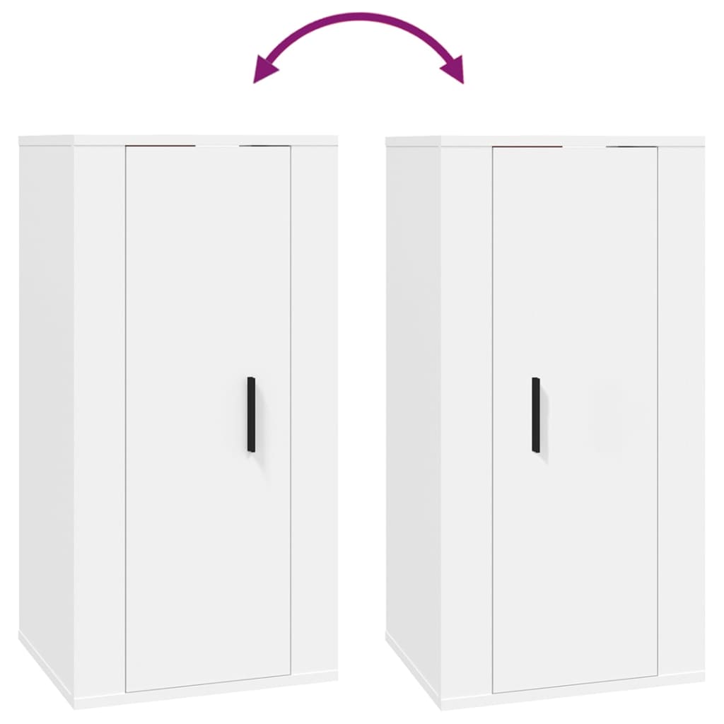 Meuble TV mural Blanc 40x34,5x80 cm - XIOS