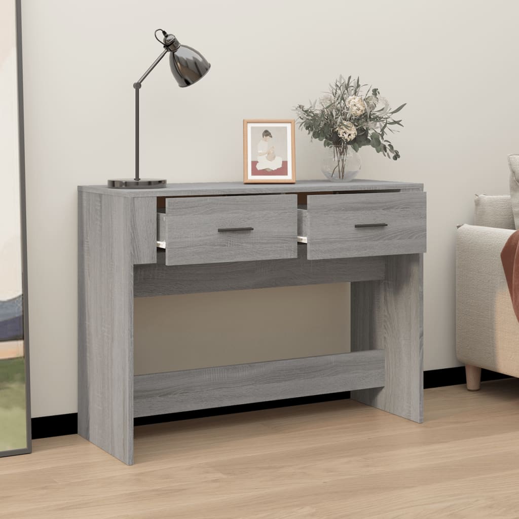 Table console Sonoma gris 100x39x75 cm Bois d'ingénierie - XIOS