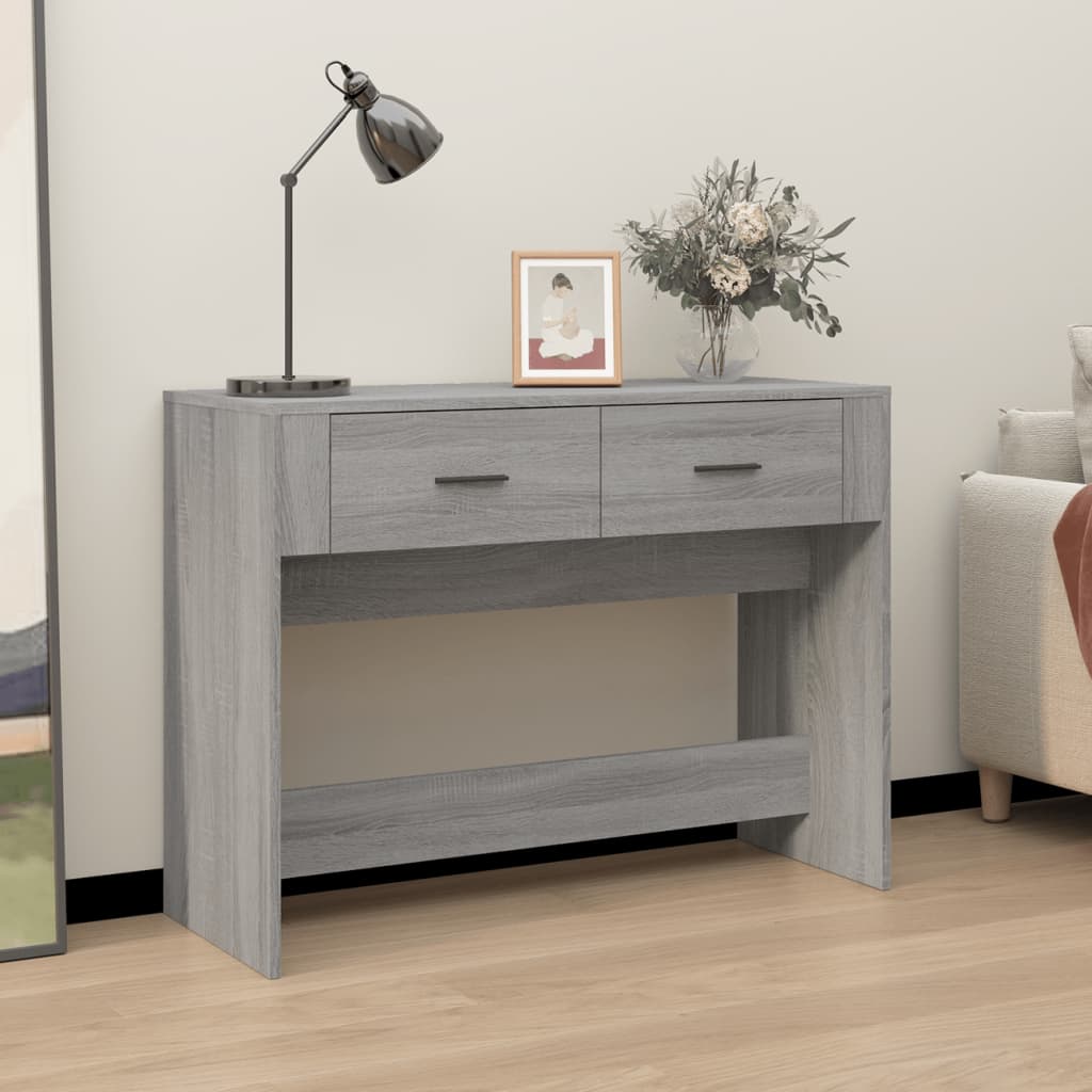 Table console Sonoma gris 100x39x75 cm Bois d'ingénierie - XIOS