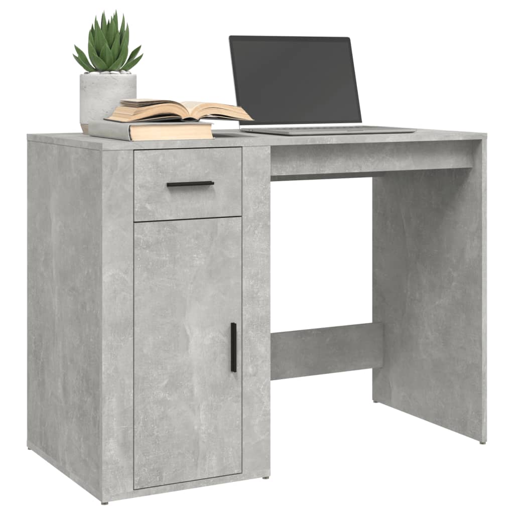 Bureau Gris béton 100x49x75 cm Bois d'ingénierie - XIOS