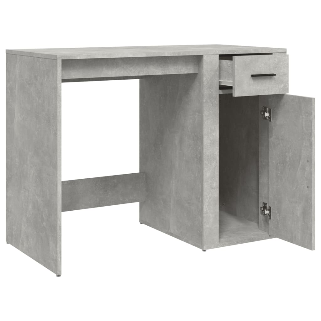 Bureau Gris béton 100x49x75 cm Bois d'ingénierie - XIOS