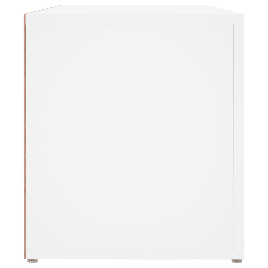 Meuble TV Blanc 100x31,5x35 cm Bois d'ingénierie - XIOS