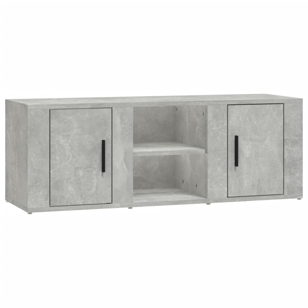 Meuble TV Gris béton 100x31,5x35 cm Bois d'ingénierie - XIOS