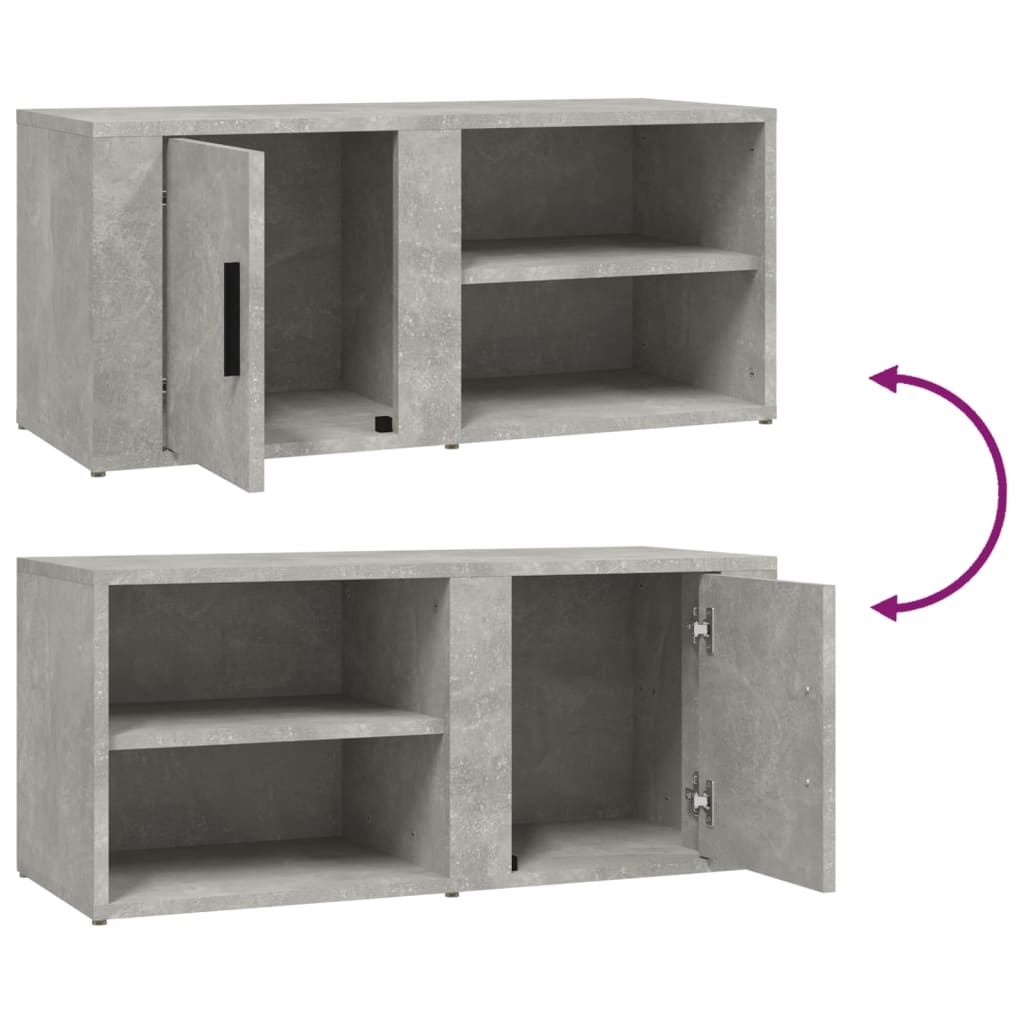 Meubles TV 2 pcs Gris béton 80x31,5x36 cm Bois d'ingénierie - XIOS