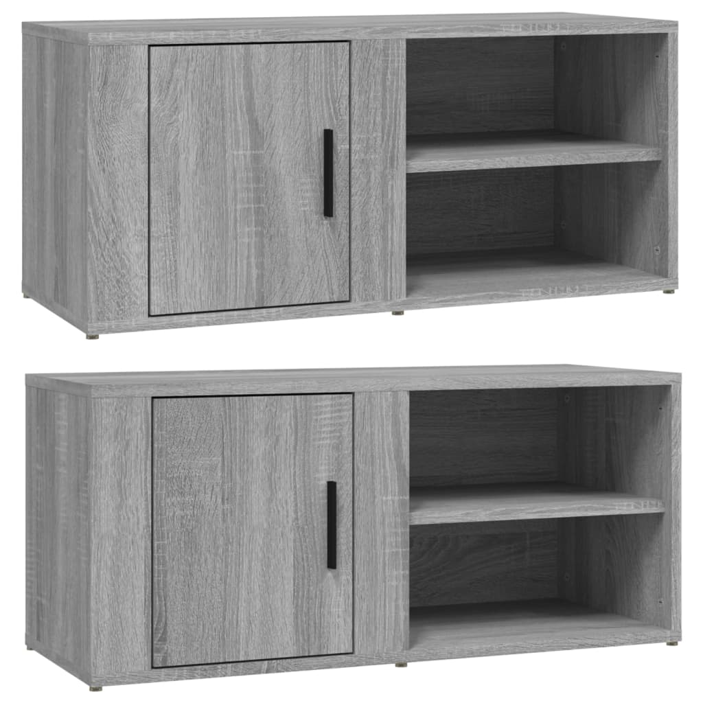 Meubles TV 2 pcs Sonoma gris 80x31,5x36 cm Bois d'ingénierie - XIOS