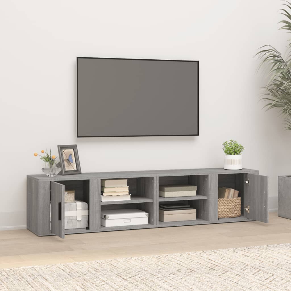 Meubles TV 2 pcs Sonoma gris 80x31,5x36 cm Bois d'ingénierie - XIOS