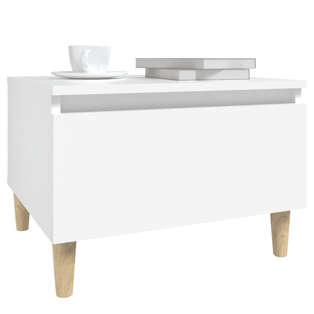 Tables d'appoint 2 pcs Blanc 50x46x35 cm Bois d'ingénierie - XIOS