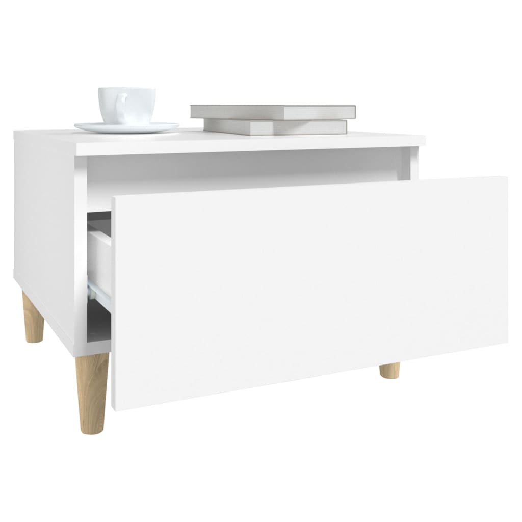 Tables d'appoint 2 pcs Blanc 50x46x35 cm Bois d'ingénierie - XIOS