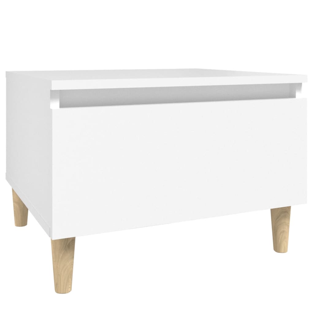 Tables d'appoint 2 pcs Blanc 50x46x35 cm Bois d'ingénierie - XIOS