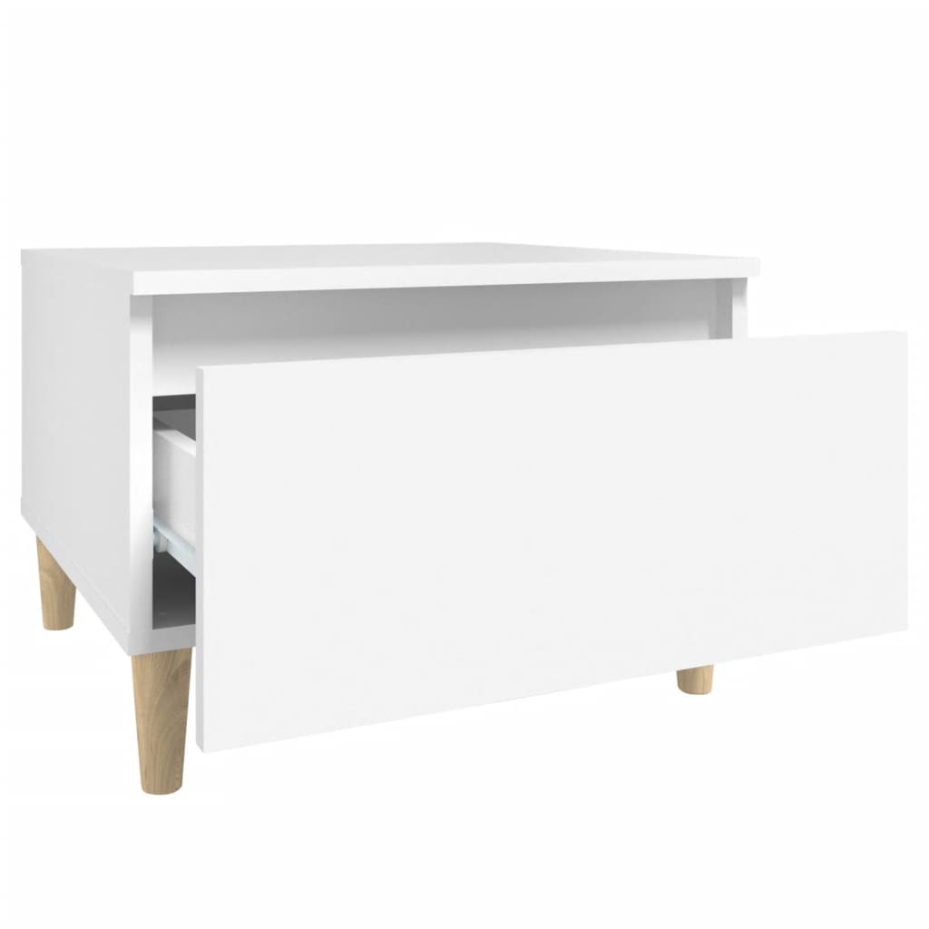 Tables d'appoint 2 pcs Blanc 50x46x35 cm Bois d'ingénierie - XIOS