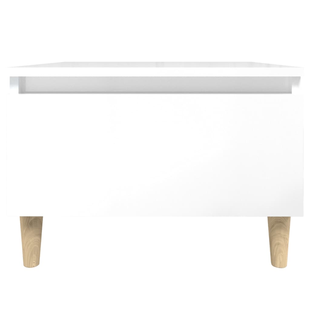 Table d'appoint Blanc brillant 50x46x35 cm Bois d'ingénierie - XIOS