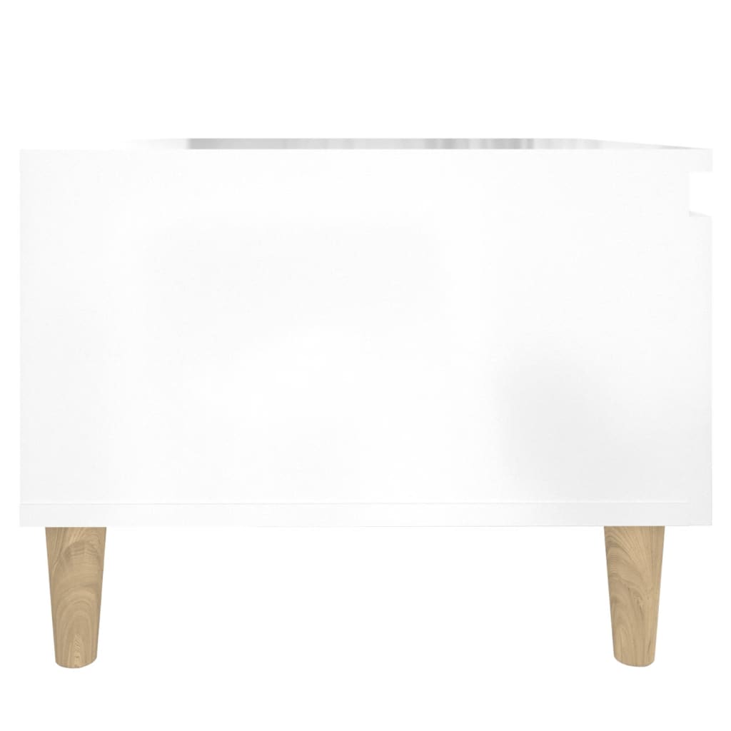 Table d'appoint Blanc brillant 50x46x35 cm Bois d'ingénierie - XIOS