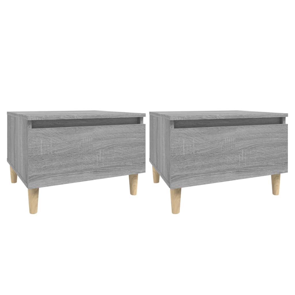 Tables d'appoint 2 pcs Sonoma gris 50x46x35 cm Bois ingénierie - XIOS