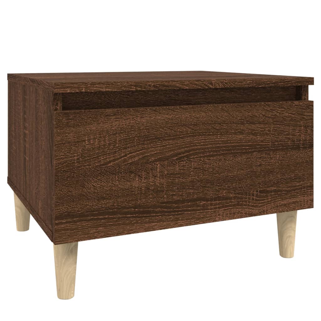 Table d'appoint Chêne marron 50x46x35 cm Bois d'ingénierie - XIOS