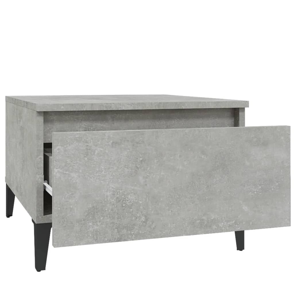 Tables d'appoint 2 pcs Gris béton 50x46x35 cm Bois d'ingénierie - XIOS