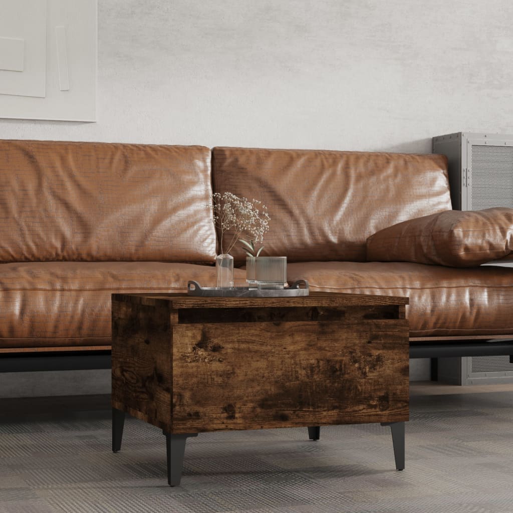 Table d'appoint Chêne fumé 50x46x35 cm Bois d'ingénierie - XIOS