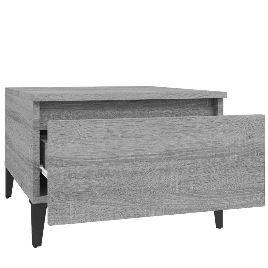 Table d'appoint Sonoma gris 50x46x35 cm Bois d'ingénierie - XIOS