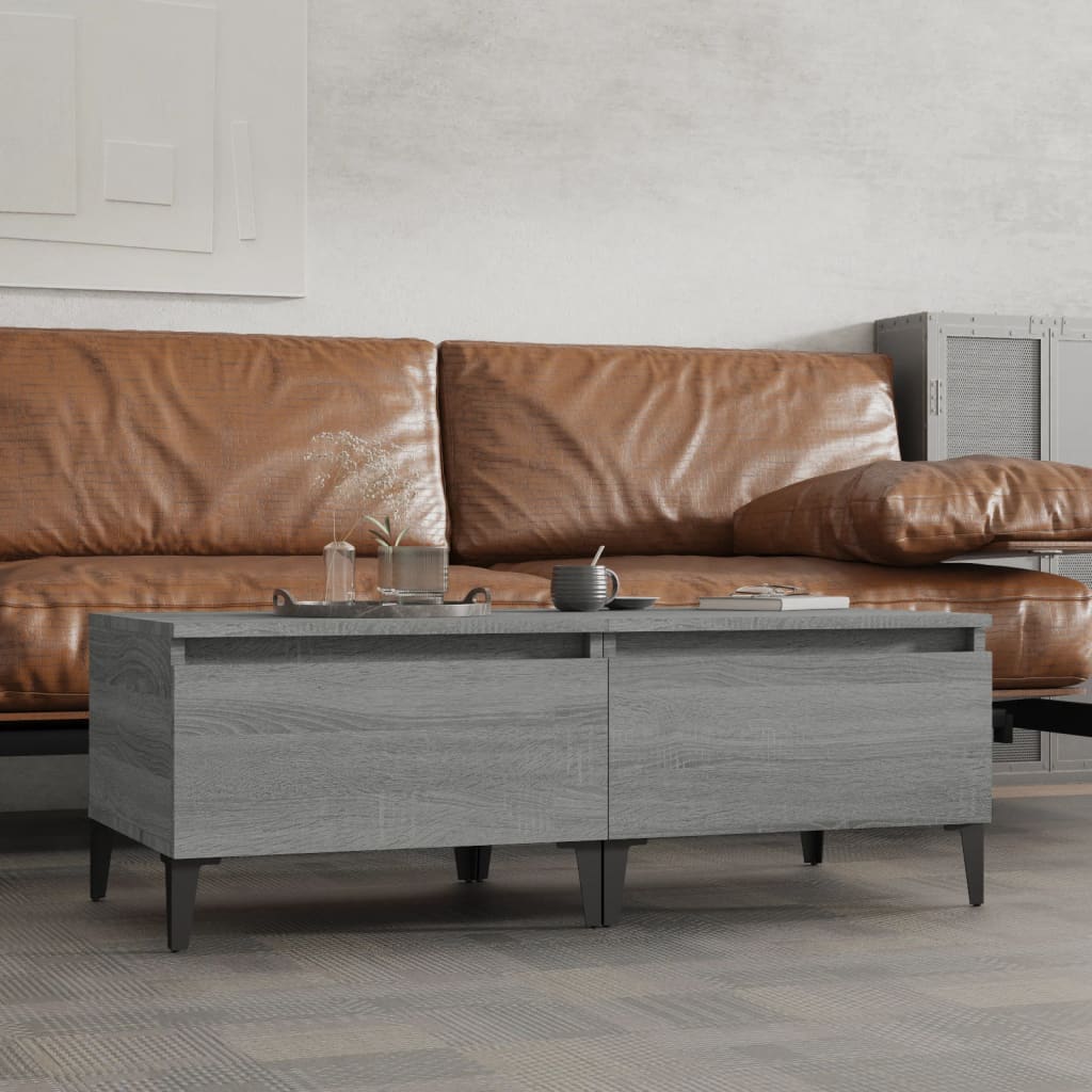 Tables d'appoint 2 pcs Sonoma gris 50x46x35 cm Bois ingénierie - XIOS