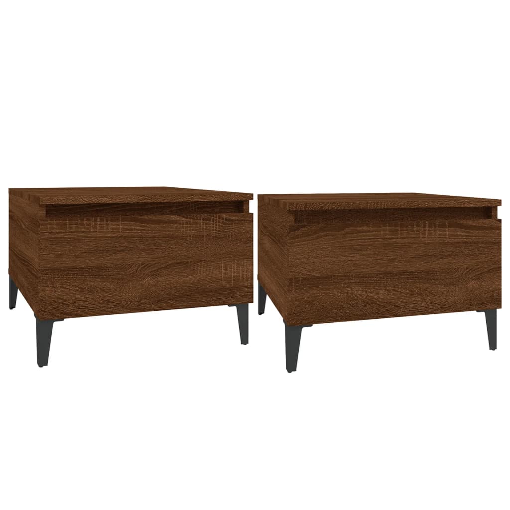 Tables d'appoint 2 pcs Chêne marron 50x46x35 cm Bois ingénierie - XIOS