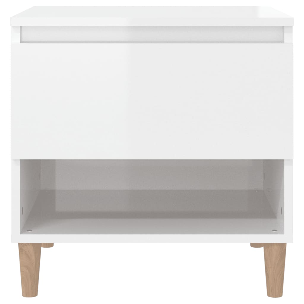 Tables de chevet 2 pcs Blanc brillant 50x46x50 cm - XIOS
