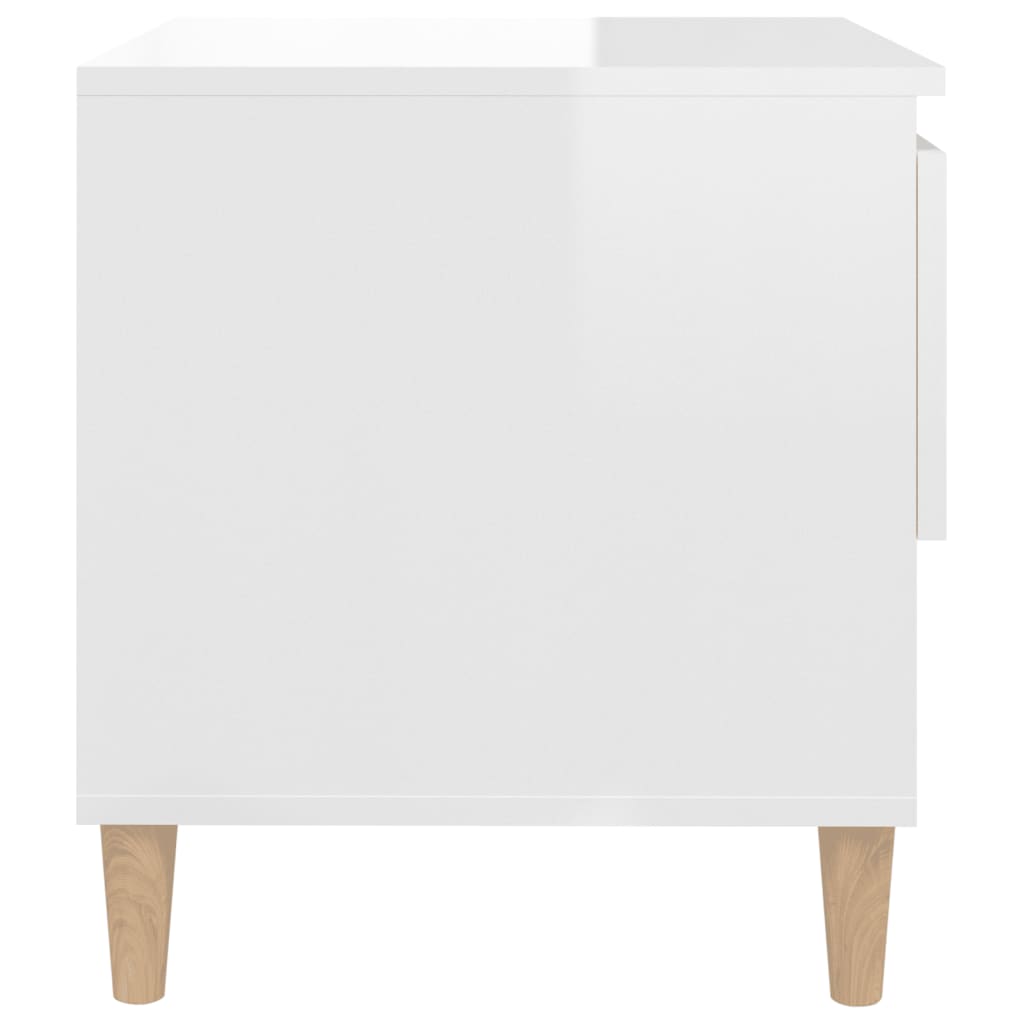 Tables de chevet 2 pcs Blanc brillant 50x46x50 cm - XIOS