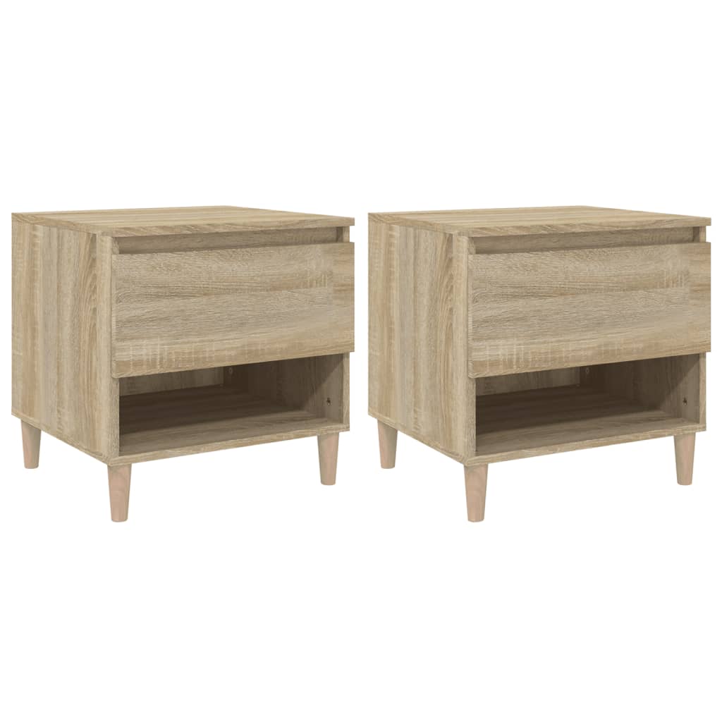 Tables de chevet 2pcs Chêne sonoma 50x46x50cm Bois d’ingénierie - XIOS