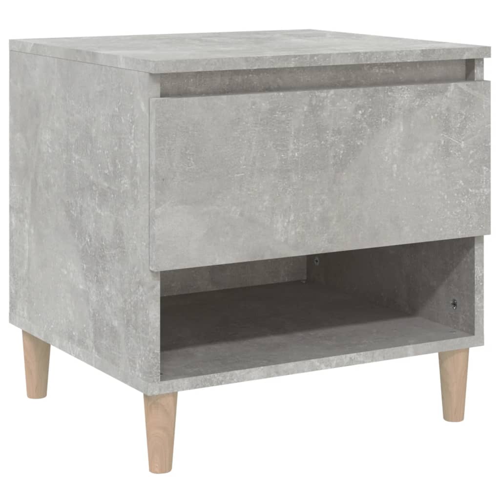 Table de chevet Gris béton 50x46x50 cm Bois d'ingénierie - XIOS