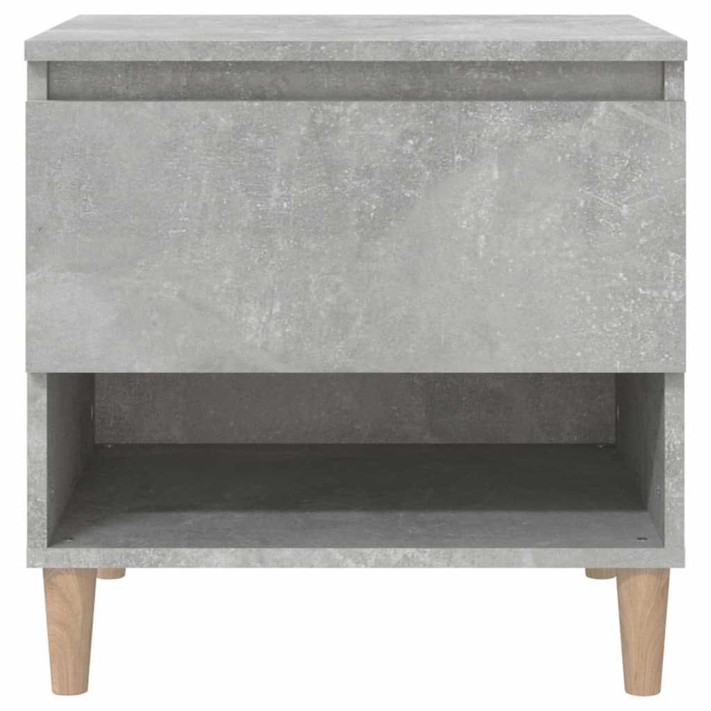 Table de chevet Gris béton 50x46x50 cm Bois d'ingénierie - XIOS