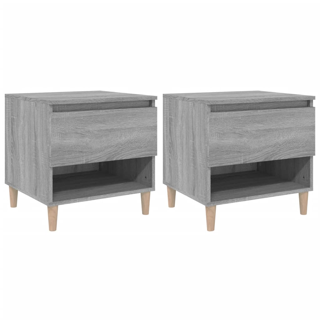 Tables de chevet 2 pcs Sonoma gris 50x46x50cm Bois d’ingénierie - XIOS