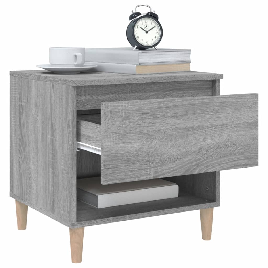 Tables de chevet 2 pcs Sonoma gris 50x46x50cm Bois d’ingénierie - XIOS