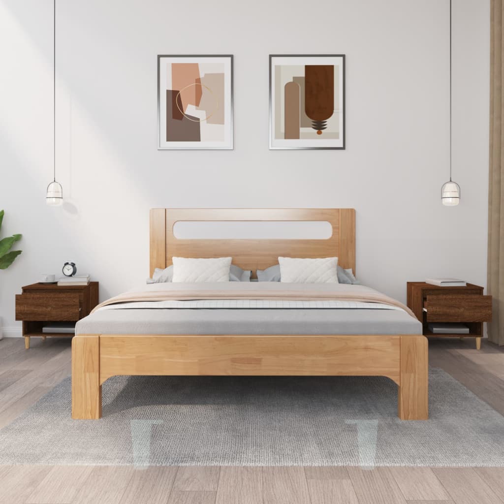 Tables de chevet 2 pcs Chêne brun 50x46x50 cm Bois d’ingénierie - XIOS