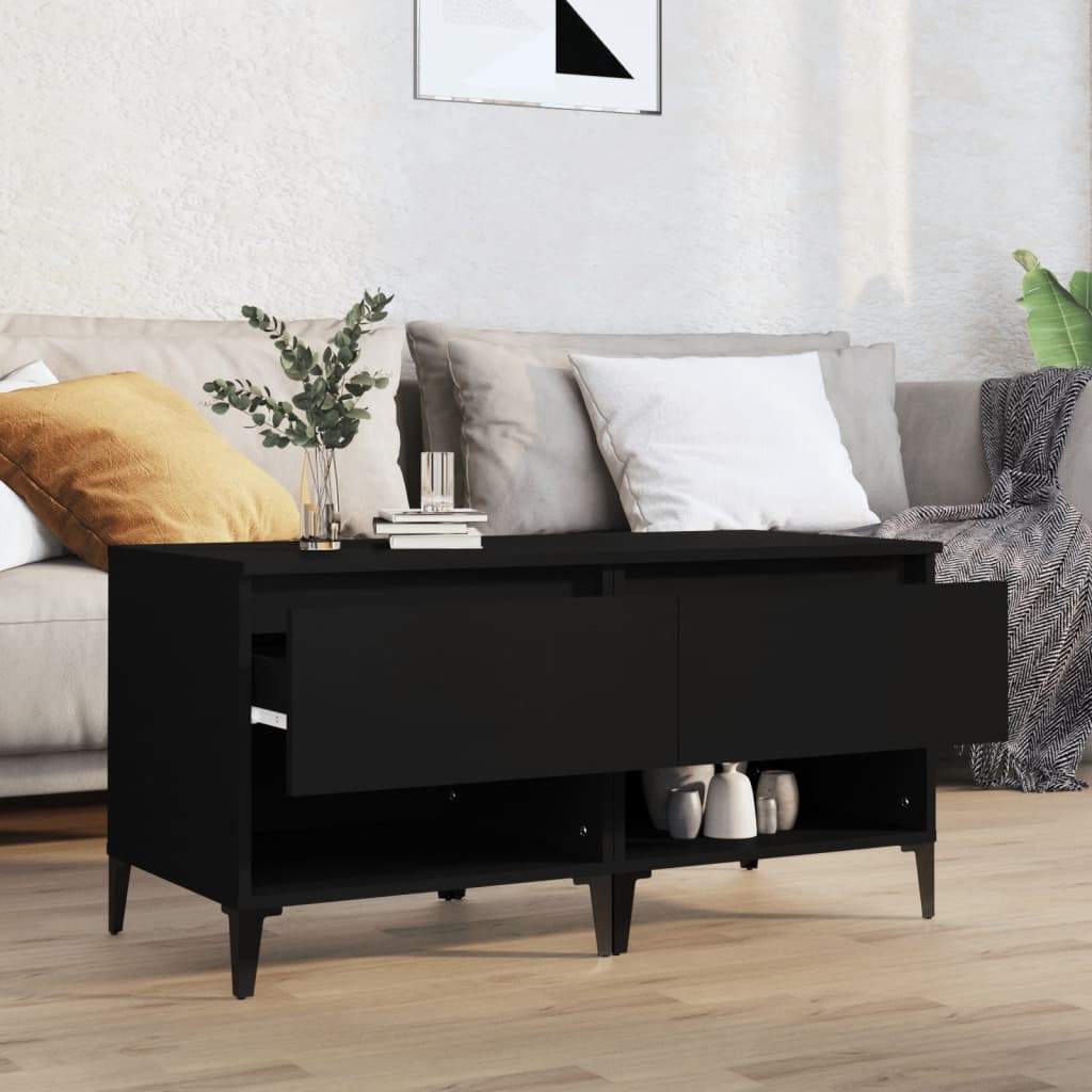 Tables d'appoint 2 pcs Noir 50x46x50 cm Bois d’ingénierie - XIOS