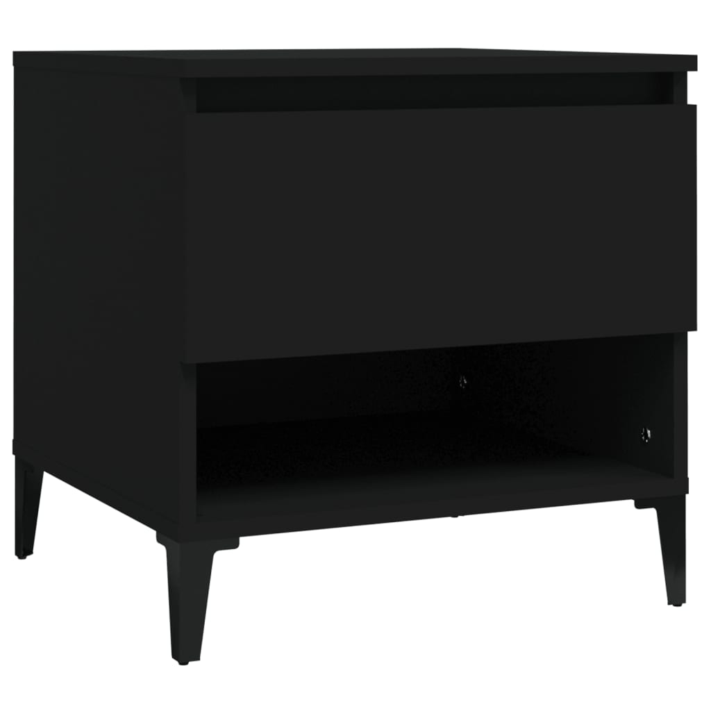 Tables d'appoint 2 pcs Noir 50x46x50 cm Bois d’ingénierie - XIOS