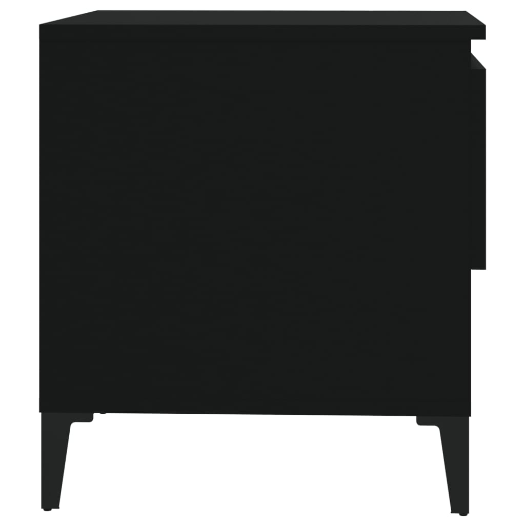 Tables d'appoint 2 pcs Noir 50x46x50 cm Bois d’ingénierie - XIOS