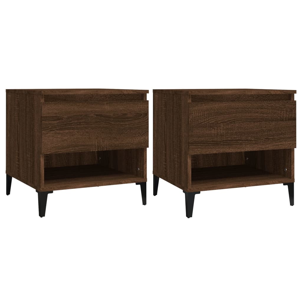 Tables d'appoint 2 pcs Chêne marron 50x46x50 cm Bois ingénierie - XIOS