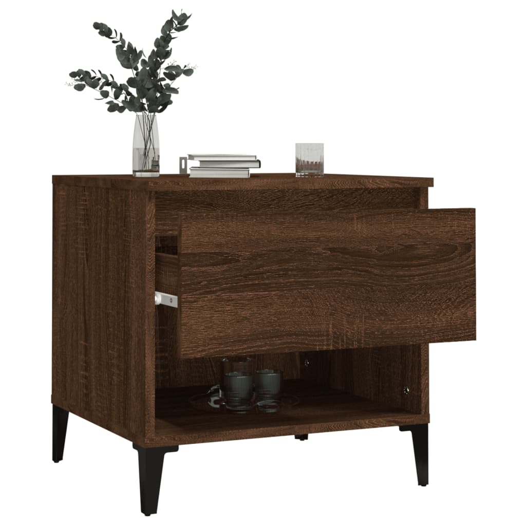Tables d'appoint 2 pcs Chêne marron 50x46x50 cm Bois ingénierie - XIOS